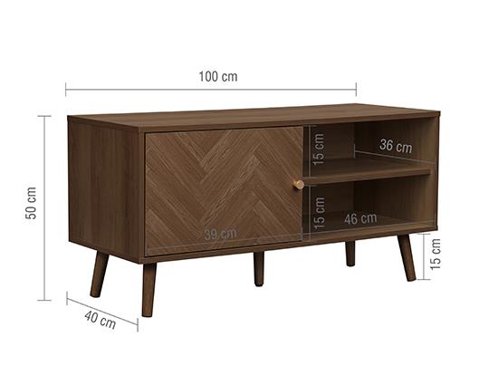 Herringford Small TV Unit - Walnut