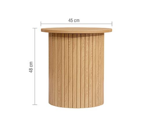 Axel Fluted Side Table - Oak
