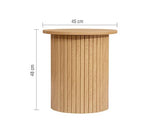 Axel Fluted Side Table - Oak