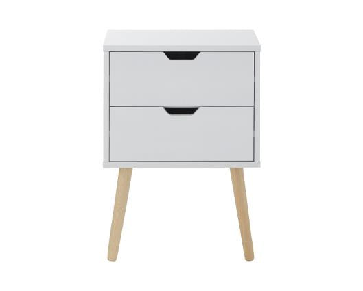 Nessi Bedside Table-White