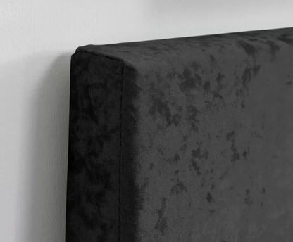 Berlin Small Double Bed - Black Crushed Velvet