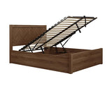 Herringford Ottoman Bed Walnut - Double