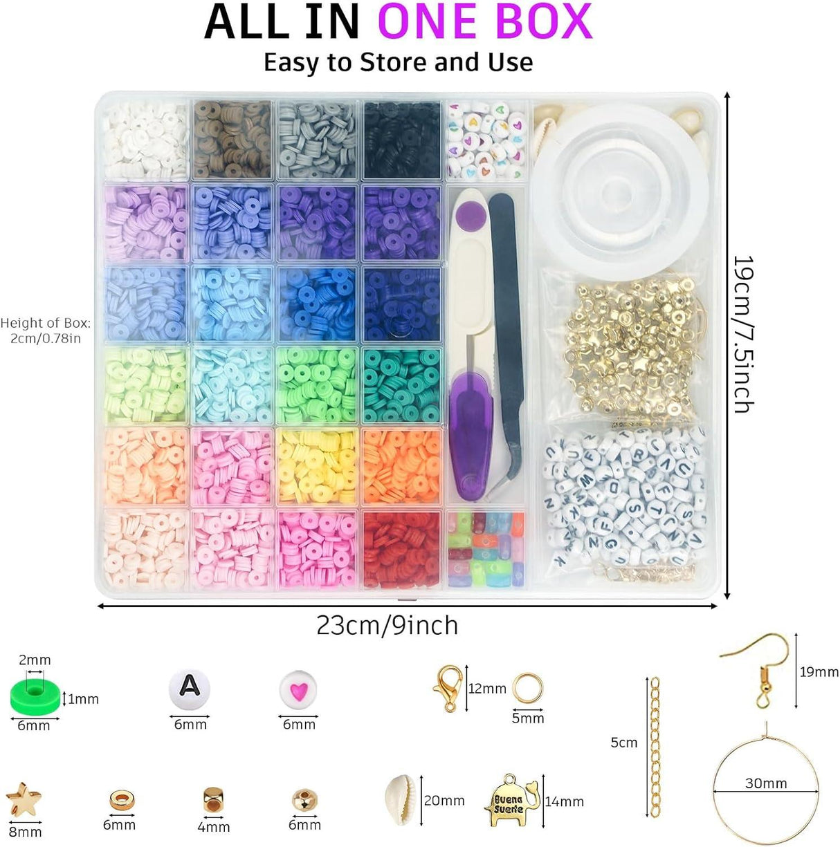 Clay Beads Bracelet Making Kit