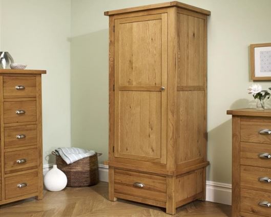 Winona 1 Door 1 Drawer Wardrobe - Oak