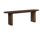 Axel Fluted Dining Bench - Walnut