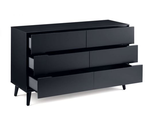 Langham 6 Drawer Wide Chest - Anthracite