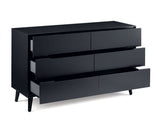 Langham 6 Drawer Wide Chest - Anthracite