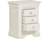 BORDEAUX 3 DRAWER BEDSIDE - IVORY