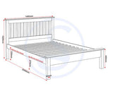 MONACO 4'6" LOW END BED - DARK GREY/OAK EFFECT