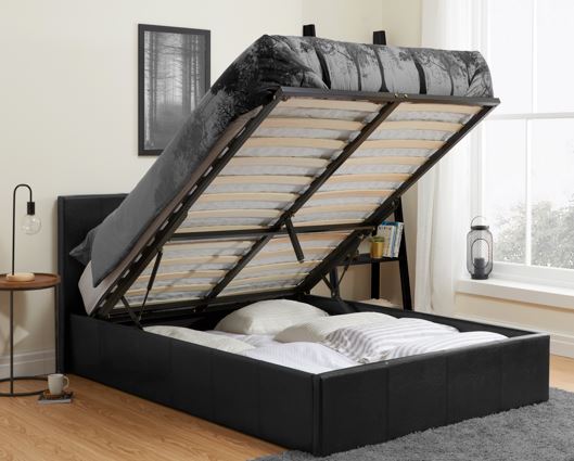 Berlin Ottoman King Bed - Black