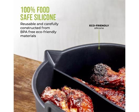 Round Solid Silicone Tray with Divider
