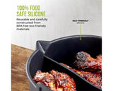 Round Solid Silicone Tray with Divider