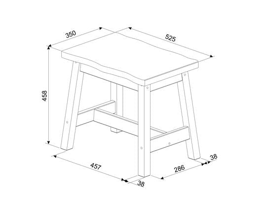 Live edge single dining bench (pair)