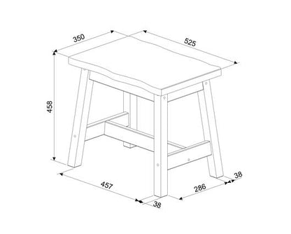 Live edge single dining bench (pair)