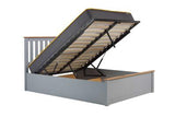 Phoenix Double Ottoman Bed - Stone Grey