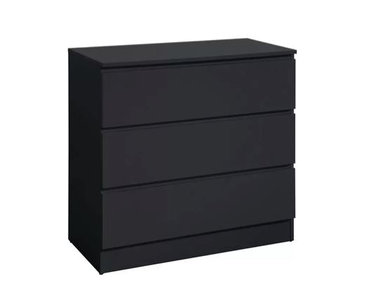 Oakley 3 Drawer Chest- Black