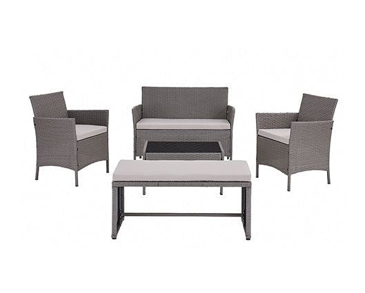 Maya Grey 5PC Set w/ Bench & Cover