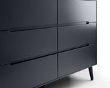 Langham 6 Drawer Wide Chest - Anthracite