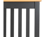 MONACO 3' HIGH END BED - DARK GREY/OAK EFFECT