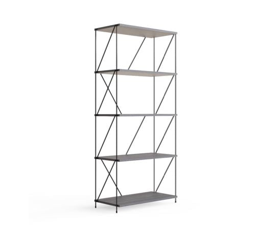 Leyla 5 Tier Shelving Unit- Grey