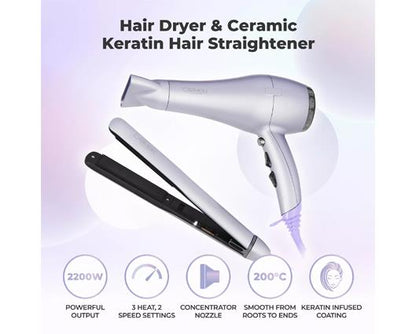Serenity Hair Dryer & Straightner Set