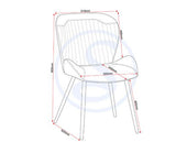 MARLOW & QUEBEC DINING SET (X4 CHAIRS) - WHITE MARBLE/GREY FAUX LEATHER