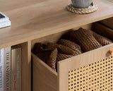 Croxley Rattan Coffee Table - Oak
