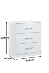 Highbury 3 Piece Bedroom Set - White