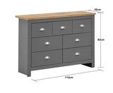 Lincoln 3 Piece Bedroom Set (3 door wardrobe, 3+4 bedside, 1 drawer bedside)