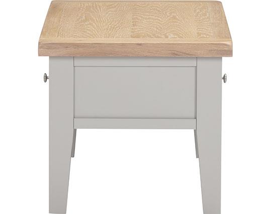 WINDSOR 2 DRAWER COFFEE TABLE - PEBBLE GREY/OAK