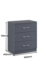 Highbury 4 Piece Bedroom Set - Dark Grey