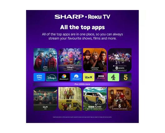 SHARP 4T-C50HJ4725K 50" Smart 4K Ultra HD HDR LED TV