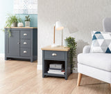 Lachlan Lamp Table-Blue