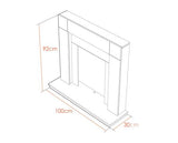 Milton Suite in Pure White & Black/Pure White, 39 Inch