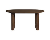 Axel Oval Fluted Dining Table - Walnut