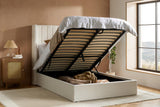 Maisey Ottoman Bed White Boucle - Double