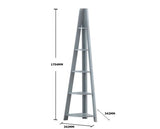 Corner Ladder Bookcase-Grey