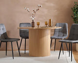 Axel Round Fluted Dining Table - Oak