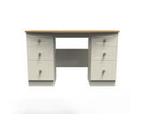 Warwick Kneehole - Cream Ash with Modern Oak Top
