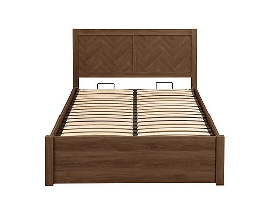 Herringford Ottoman Bed Walnut - Double