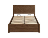 Herringford Ottoman Bed Walnut - Double