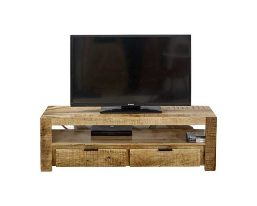 Sutton Solid Wood TV Stand With 2 Drawers