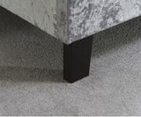 Berlin Small Double Bed - Steel Crushed Velvet