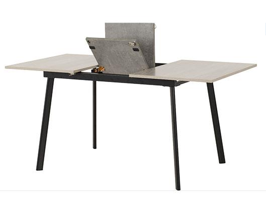 AVERY & LUKAS EXTENDING DINING SET (X4 CHAIRS) - CONCRETE/EMERALD GREEN VELVET