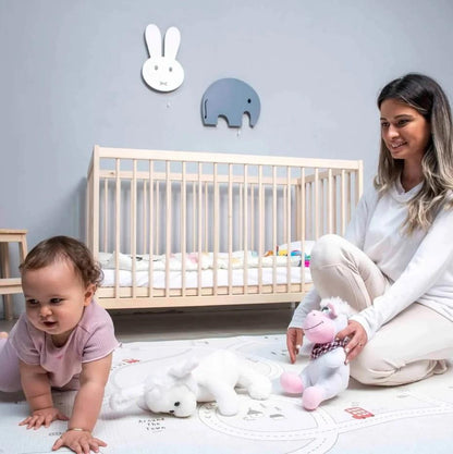 Ella Wooden Cot - 120 x 60 with Fibre Cot Mattress