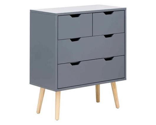 Nessi 2+2 Drawer Chest- Dark Grey