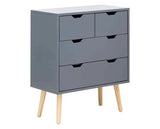 Nessi 2+2 Drawer Chest- Dark Grey