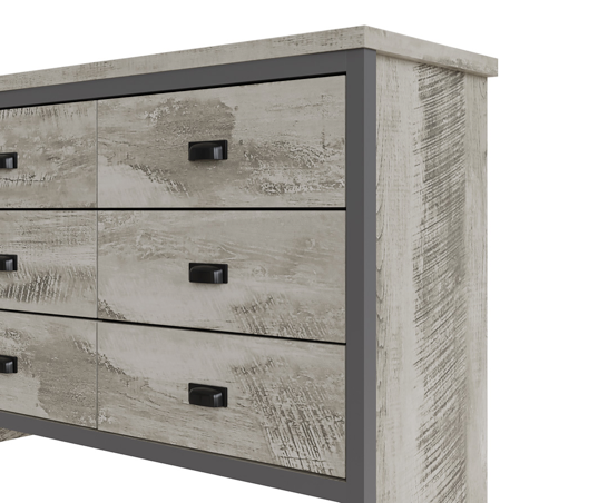 Baxter 3+3 Drawer Chest-Grey