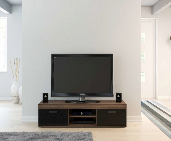 Eagan TV Unit- Walnut & Black