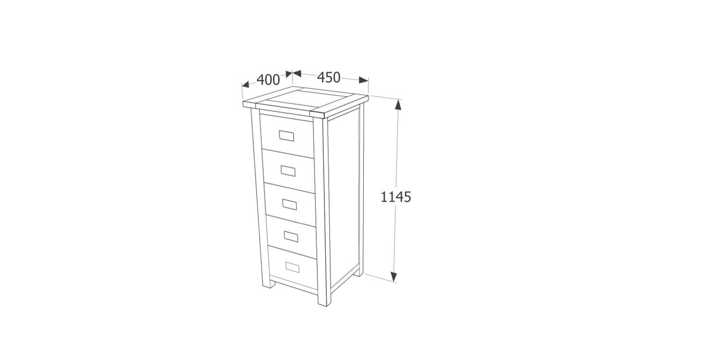 Ballard 5 Drawer Narrow Chest